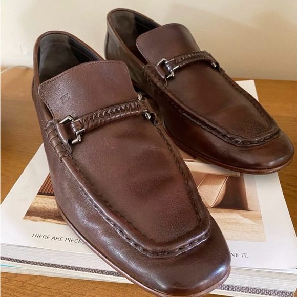Ermenegildo Zegna Woven leather horsebit mock toe loafer Size US 9 1/2 $995